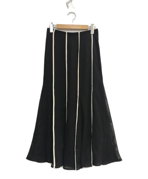 INED（イネド）INED (イネド) パイピングレーススカート　32152012 ブラック サイズ:9の古着・服飾アイテム