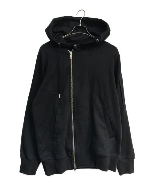 DIESEL（ディーゼル）DIESEL (ディーゼル) スウェットライダースジャケット　00SEEZ ブラック サイズ:M 未使用品の古着・服飾アイテム