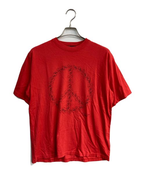 UNDERCOVER（アンダーカバー）UNDERCOVER (アンダーカバー) TEE PEASE BEARプリントTシャツ　UC2B9803-2 レッド サイズ:3の古着・服飾アイテム