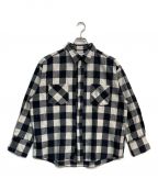 MIYAGIHIDETAKAミヤギヒデタカ）の古着「フランネルシャツ　Flannel shirt　チェック　ホワイト×ブラック」｜ホワイト×ブラック