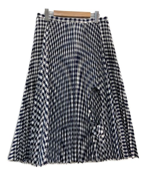 H&M（エイチアンドエム）H&M (エイチアンドエム) TOGA ARCHIVES (トーガアーカイブス) カットアウトプリーツスカート　	ネイビー×ホワイト　 ネイビー×ホワイト サイズ:42 未使用品の古着・服飾アイテム