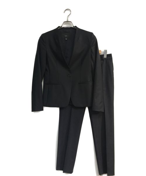 icB（アイシービー）icB (アイシービー) Bahariyeノーカラーセットアップスーツ ネイビー サイズ:USA4 (JPN9)の古着・服飾アイテム