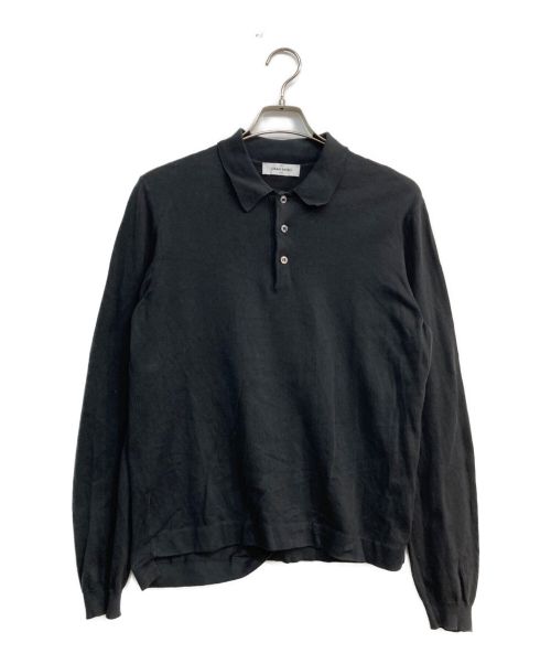 GRAN SASSO（グランサッソ）GRAN SASSO (グランサッソ) ニットポロシャツ ブラック サイズ:48の古着・服飾アイテム