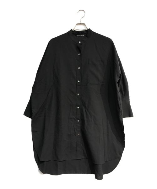 mizuiro-ind（ミズイロインド）mizuiro-ind (ミズイロインド) バンドカラーシャツワンピース ブラック サイズ:-の古着・服飾アイテム