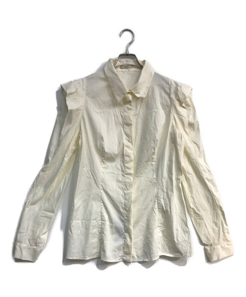 PRADA（プラダ）PRADA (プラダ) デザインシャツ　比翼 ホワイト サイズ:46の古着・服飾アイテム