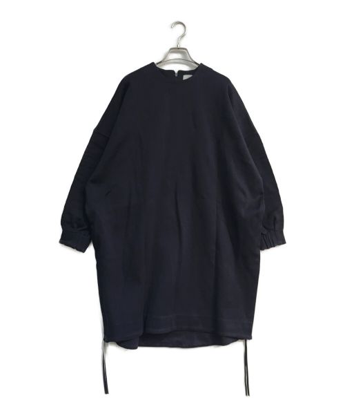 HYKE（ハイク）HYKE (ハイク) CREW NECK DRESS BIG FIT　202-12281 ネイビー サイズ:2の古着・服飾アイテム