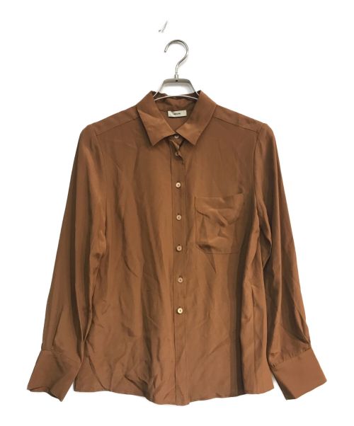LARDINI（ラルディーニ）LARDINI (ラルディーニ) シルク混シャツ ブラウン サイズ:40の古着・服飾アイテム