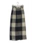 Snidel (スナイデル) ベルティッドロービングチェックタイトスカート　SWFS234215　	23AW ベルト付き ベージュ×ブラック サイズ:1：8000円