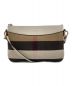 BURBERRY（バーバリー）の古着「ノヴァチェックショルダーバッグ　	Peyton House Check Derby Pale Orchid Grain Leather Pouch Crossbody Bag」｜ベージュ