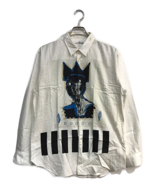 COMME des GARCONS SHIRT（コムデギャルソンシャツ）COMME des GARCONS SHIRT (コムデギャルソンシャツ) Jean Michel Basquiat (ジャンミシェルバスキア) 長袖シャツ　W26043	バスキア ホワイト サイズ:Lの古着・服飾アイテム