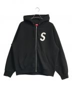 SUPREMEシュプリーム）の古着「S Logo Zip Up Hooded Sweatshirt　23AW」｜ブラック
