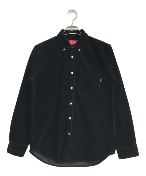 SUPREME（シュプリーム）Supreme (シュプリーム) Heavy Corduroy Shirt　14AW　ブラック ブラック サイズ:Ｓの古着・服飾アイテム