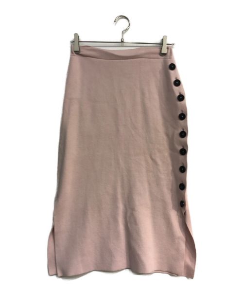 Cruciani（クルチアーニ）CRUCIANI (クルチアーニ) サイドボタンニットスカート　JD1131 ピンク サイズ:42の古着・服飾アイテム