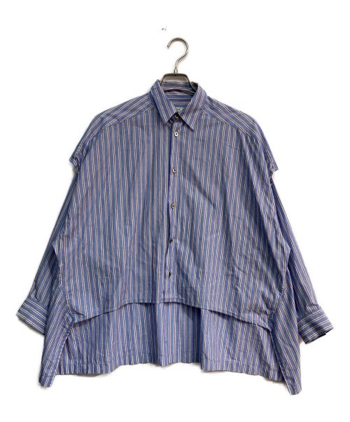 Ujoh（ウジョー）UJOH (ウジョー) スリットスリーブシャツ　U801-B02-004 ブルー サイズ:2の古着・服飾アイテム