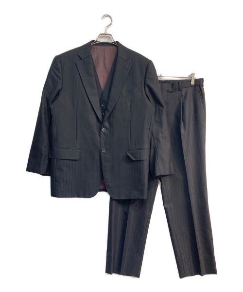 dunhill（ダンヒル）dunhill (ダンヒル) 3ピースセットアップスーツ ブラック サイズ:102ABの古着・服飾アイテム