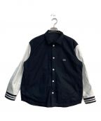 LACOSTEラコステ）の古着「リバーシブルシャツジャケット　CH7189」｜ブラック×ホワイト