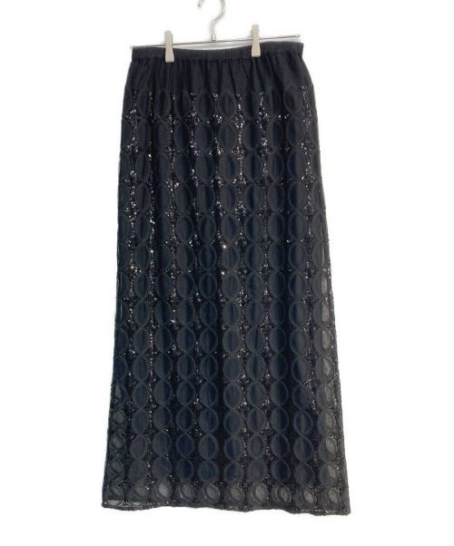 sara mallika（サラマリカ）sara mallika (サラマリカ) チュールスパンコールスカート　020332SQ3　23AW ブラック サイズ:Free 未使用品の古着・服飾アイテム
