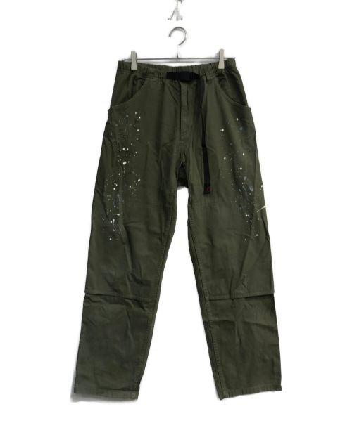 GRAMICCI（グラミチ）GRAMICCI (グラミチ) MOUNTAIN PANTS C　22030610012910　ペンキ加工 オリーブ サイズ:Lの古着・服飾アイテム