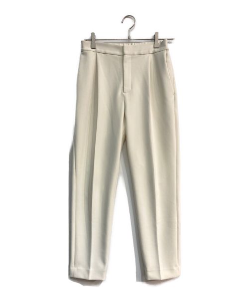 UNITED ARROWS（ユナイテッドアローズ）UNITED ARROWS (ユナイテッドアローズ) SPONGY タックテーパードパンツ　1514-144-5197 ホワイト サイズ:40の古着・服飾アイテム