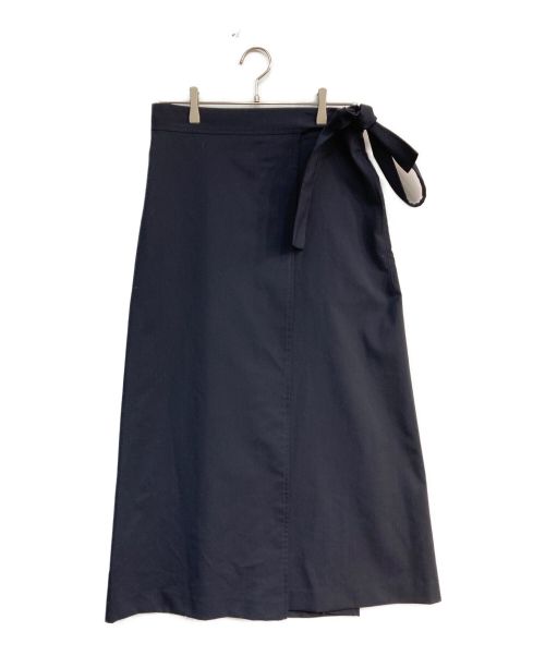 MACPHEE（マカフィー）MACPHEE (マカフィー) ストレッチトロピカル ラップスカート　12-05-41-05701　24SS ネイビー サイズ:36 未使用品の古着・服飾アイテム