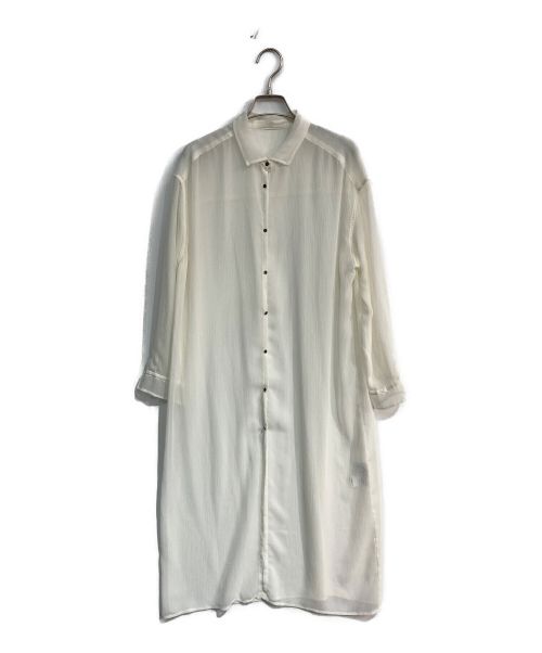 RIM.ARK（リムアーク）RIM.ARK (リムアーク) Sheer long SH　460DAL30-1070　シアーロングシャツ ホワイト サイズ:FREEの古着・服飾アイテム