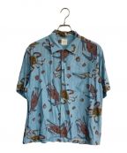 KARL HELMUTカールヘルム）の古着「オープンカラーシャツ　総柄　蟹」｜ブルー