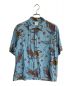 KARL HELMUT（カールヘルム）の古着「オープンカラーシャツ　総柄　蟹」｜ブルー