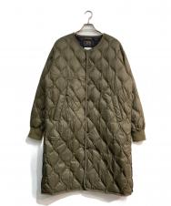 TAION (タイオン) CREW NECK LONG DOWN COAT グリーン サイズ:M