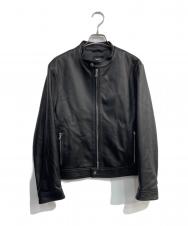 EMMETI (エンメティ) ANDREA ラムレザージャケット ブラック サイズ:46