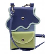 nori enomoto (ノリ エノモト) broken wave phone pocket F ブルー×グリーン