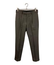 THE RERACS (ザ リラクス) WOOL/MOHAIR PLAIN PLEATED SLIM SLACKS グレー サイズ:46