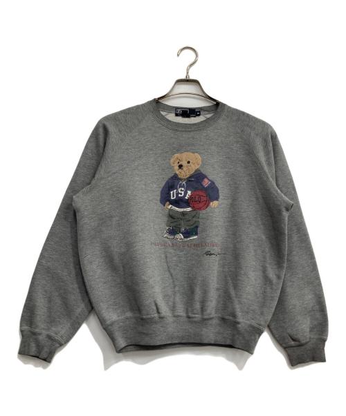 POLO RALPH LAUREN (ポロ・ラルフローレン) ポロベアプリントスウェット グレー サイズ:Ｍ