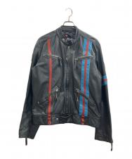 DIESEL (ディーゼル) レーサー シングルライダースジャケット ブラック サイズ:Ⅼ