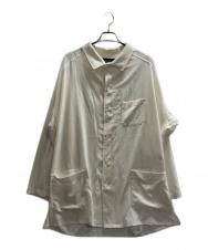 YOHJI YAMAMOTO (ヨウジヤマモト) TA TUXEDO/WHITE OPEN COLLAR BLOUSE ホワイト サイズ:1