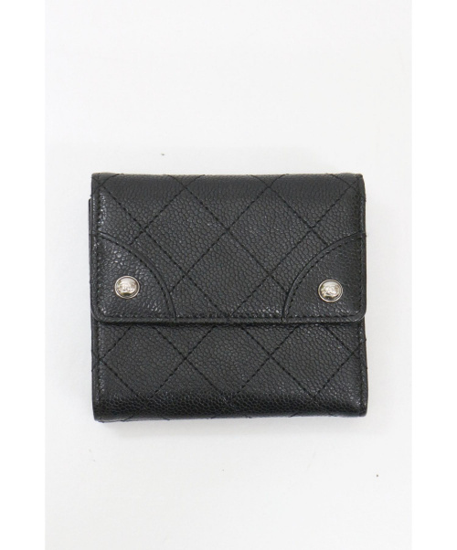 CHANEL（シャネル）CHANEL (シャネル) 3つ折り財布 ブラック サイズ:表記なしの古着・服飾アイテム