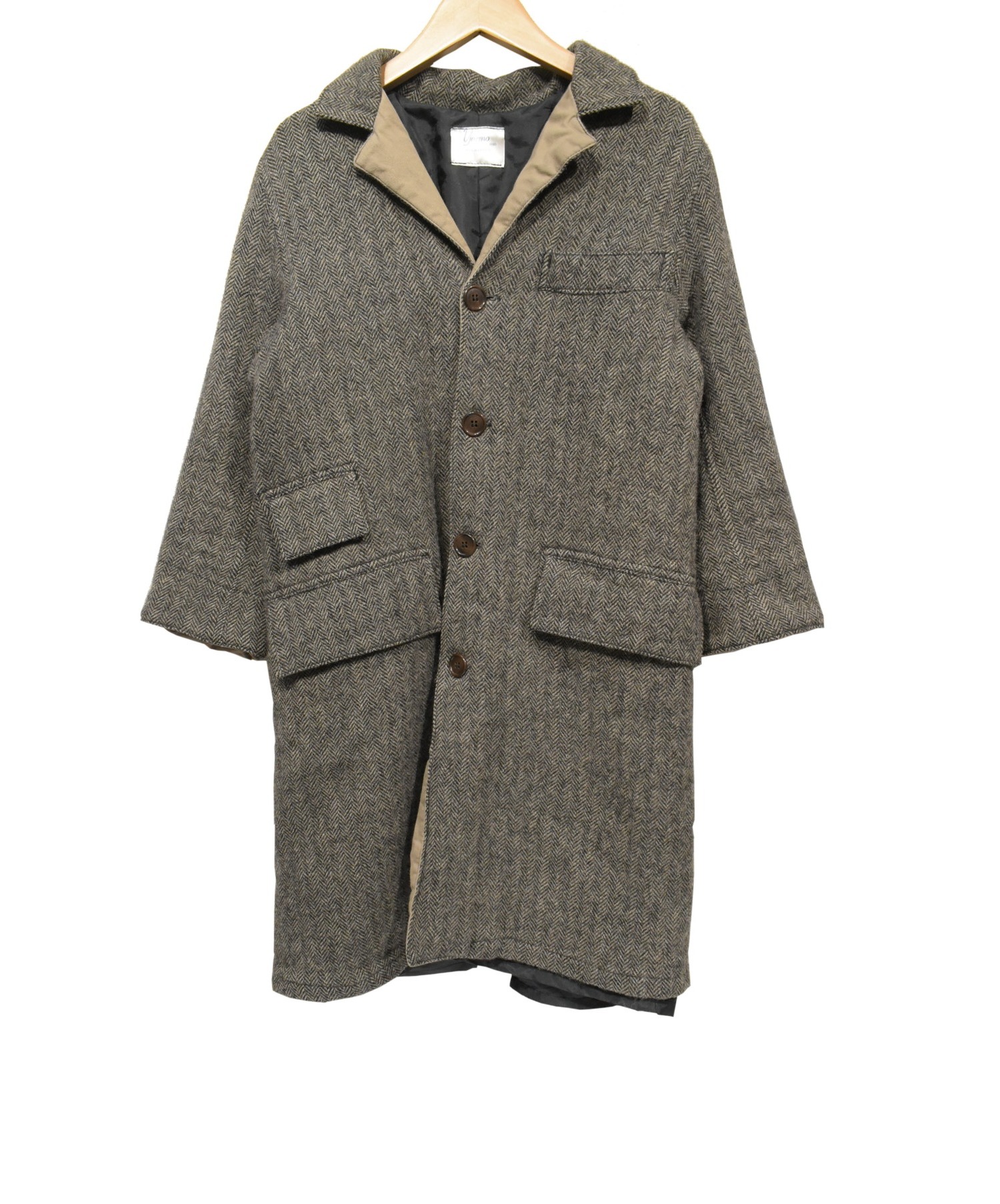 中古 古着通販 Yarmo ヤーモ ヘリンボーンウールコート グレー サイズ 表記なし ブランド 古着通販 トレファク公式 Trefac Fashion