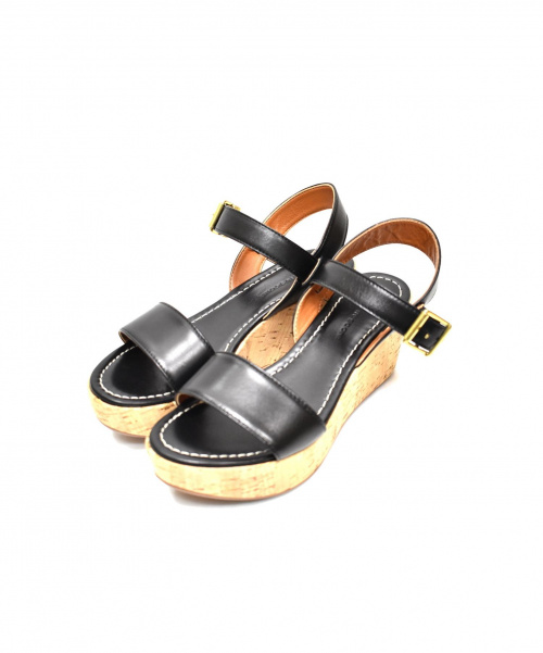 中古 古着通販 Fabio Rusconi ファビオルスコーニ アンクルストラップ厚底ウェッジサンダル ブラック サイズ 36 ブランド 古着通販 トレファク公式 Trefac Fashion