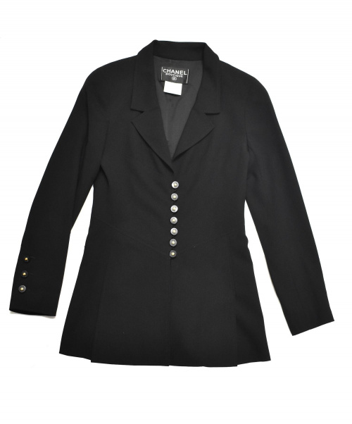 CHANEL（シャネル）CHANEL (シャネル) ウールギャバジャケット ブラック サイズ:SIZE 36の古着・服飾アイテム