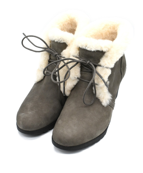 中古 古着通販 Ugg アグ ムートンショートブーツ グレー サイズ 23cm ブランド 古着通販 トレファク公式 Trefac Fashion
