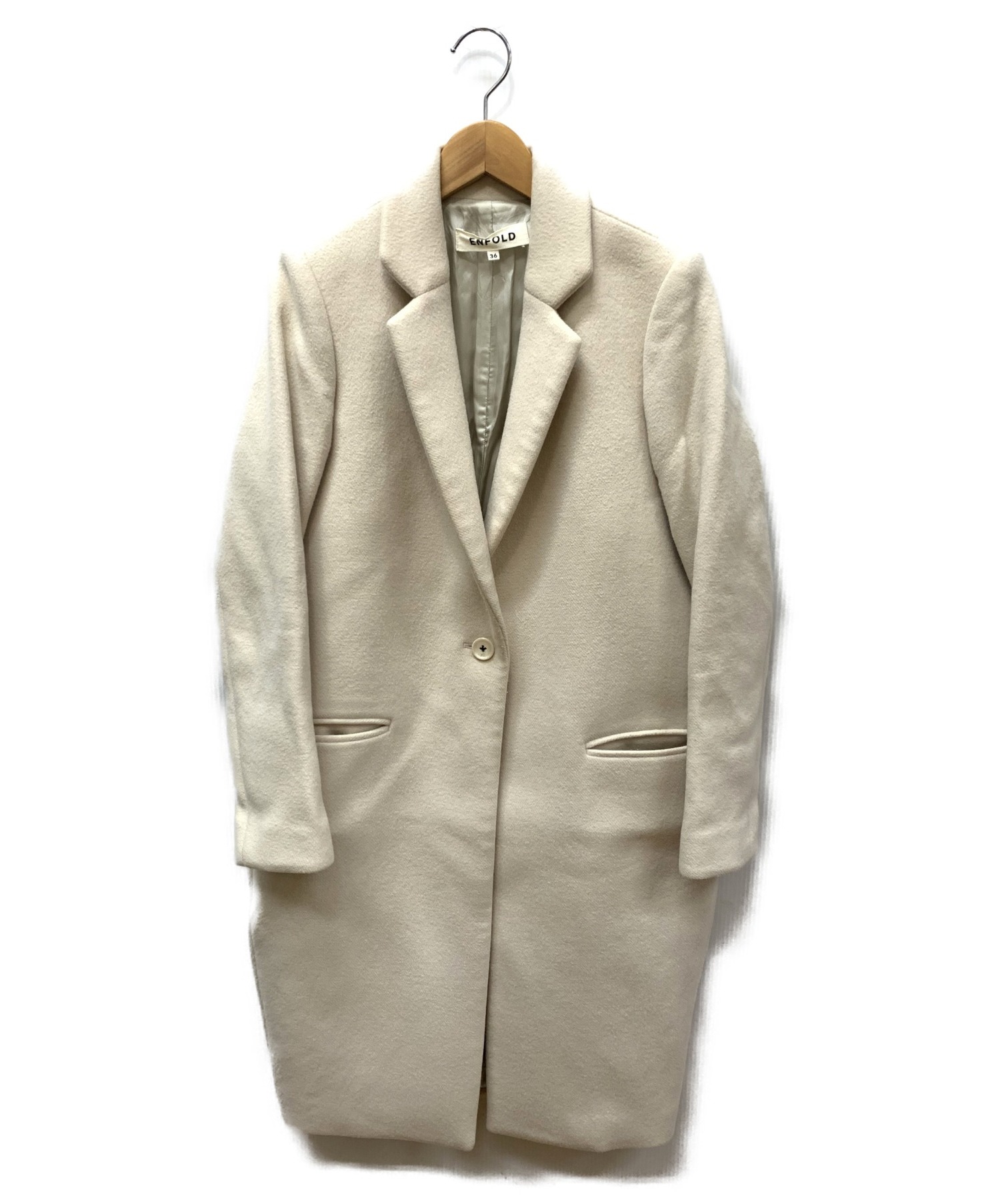 中古 古着通販 Enfold エンフォルド チェスターコート ホワイト サイズ Size 36 ブランド 古着通販 トレファク公式 Trefac Fashion
