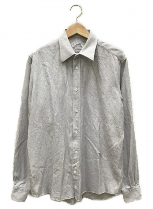 HERMES（エルメス）HERMES (エルメス) コットンドレスシャツ ライトグレー サイズ:表記なしの古着・服飾アイテム