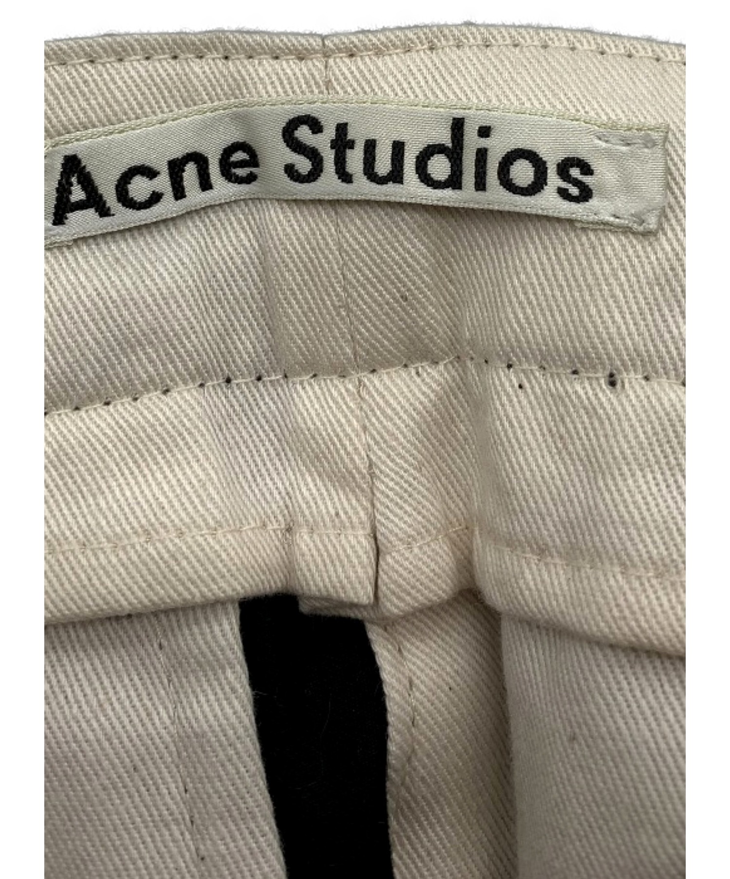 Acne studios (アクネストゥディオズ) コットンスラックスパンツ ブラック サイズ:SIZE 44