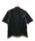 DIESEL (ディーゼル) 半袖ロングジップロングシャツ ブラック×アイボリー サイズ:SIZE L：7800円