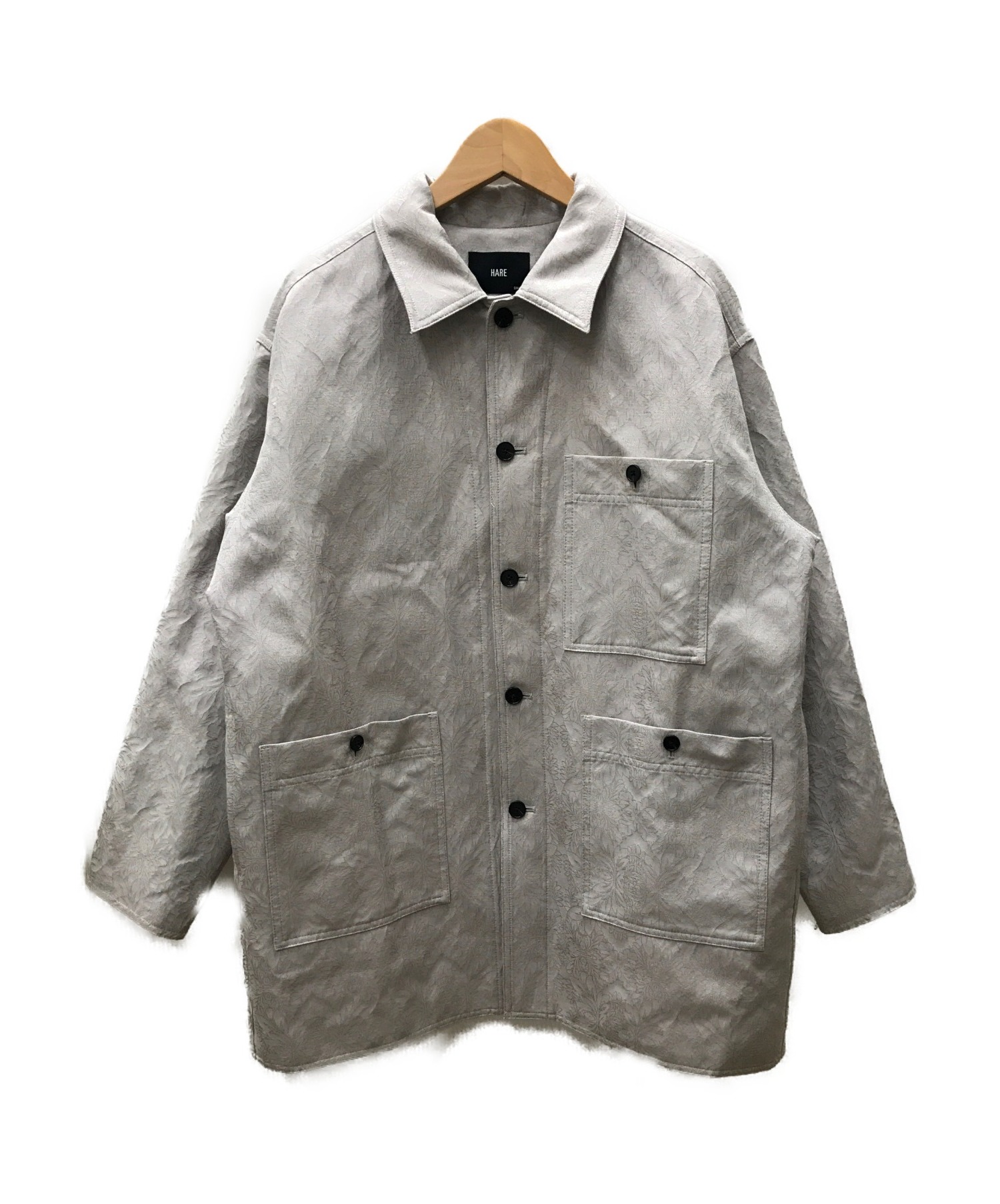 中古 古着通販 Hare ハレ ボタニカルビッグカバーオール ライトグレー サイズ Size S ブランド 古着通販 トレファク公式 Trefac Fashion