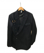SOSHIOTSUKI（ソウシオオツキ）の古着「Kesa Breasted Suits OFFICER TR」｜ブラック