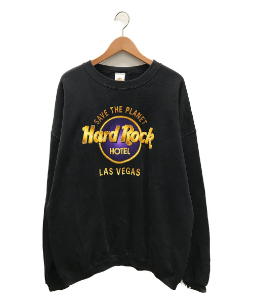 【中古・古着通販】Hard Rock cafe (ハードロックカフェ) プリントスウェット ブラック サイズ:SIZE L｜ブランド・古着通販