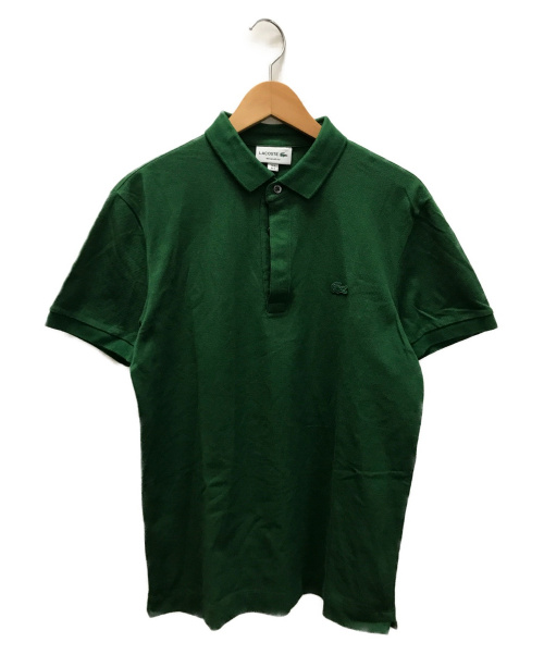 LACOSTE（ラコステ）LACOSTE (ラコステ) レギュラーフィットストレッチ パリポロシャツ グリーン サイズ:Sの古着・服飾アイテム