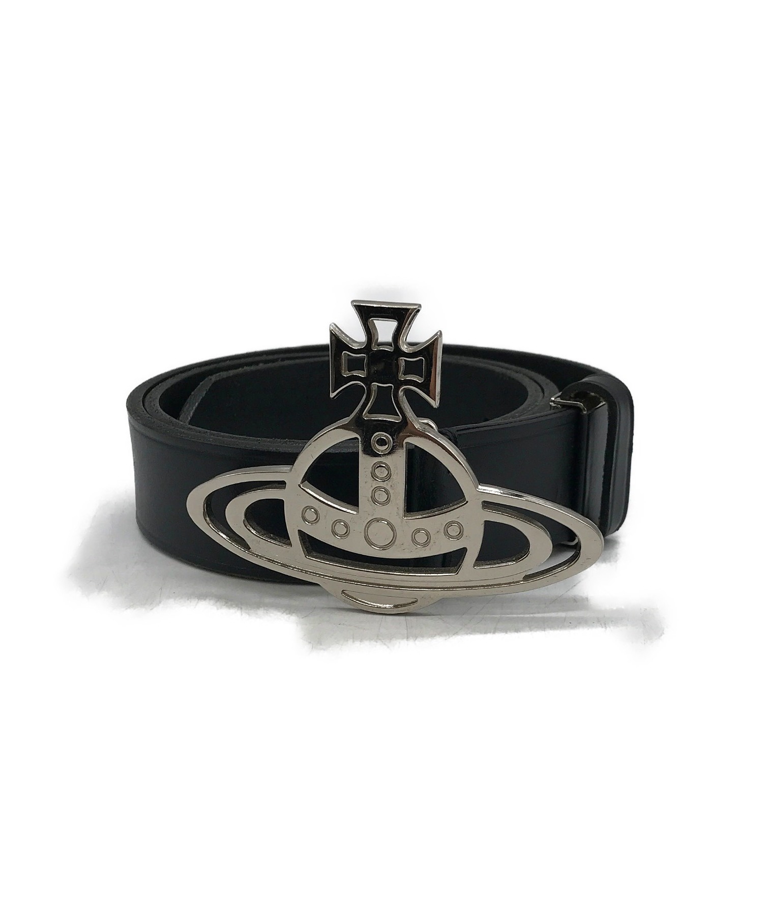 Vivienne Westwood サイズ バックル ブラック ベルト メンズ レザー ヴィヴィアンウエストウッド 世界有名な ヴィヴィアンウエストウッド