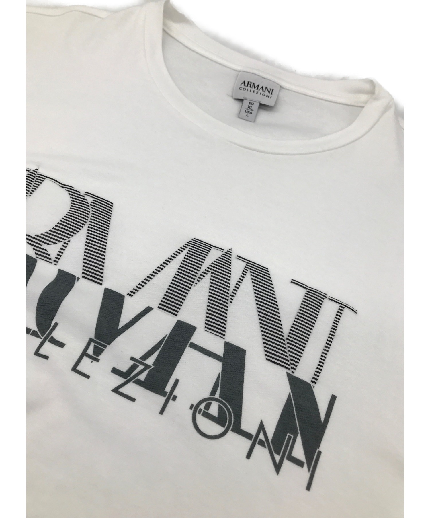 ARMANI COLLEZIONI (アルマーニ コレツィオーニ) ロゴTシャツ ホワイト サイズ:XL