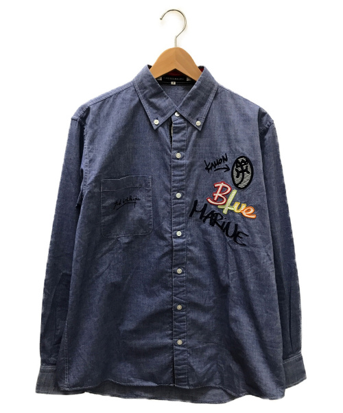 CASTELBAJAC（カステルバジャック）CASTELBAJAC (カステルバジャック) 刺繍シャツ ブルー サイズ:3の古着・服飾アイテム